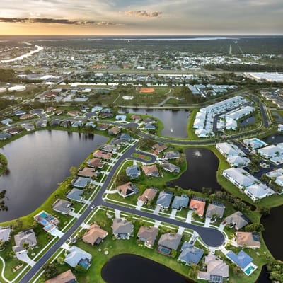 Townhomes community exterior